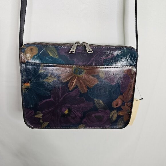 NWT PATRICIA NASH VALLATA Crossbody Bag PERUVIAN PAINTING FLORAL Leather Nazaire - Picture 2 of 8